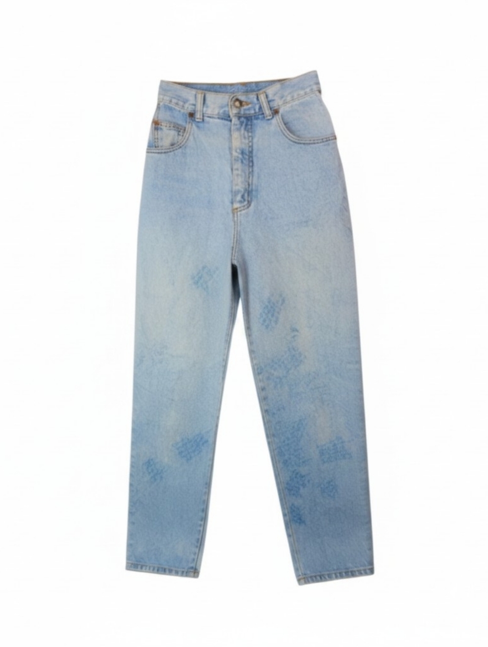 EXP Vintage 90s Light Wash High Waisted Graphic Script Jeans Size 7